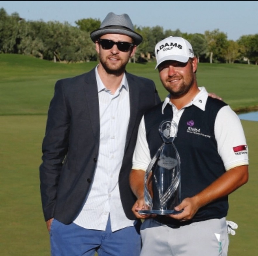 Dave Vaughan with PGA Tour professional Ryan Moore